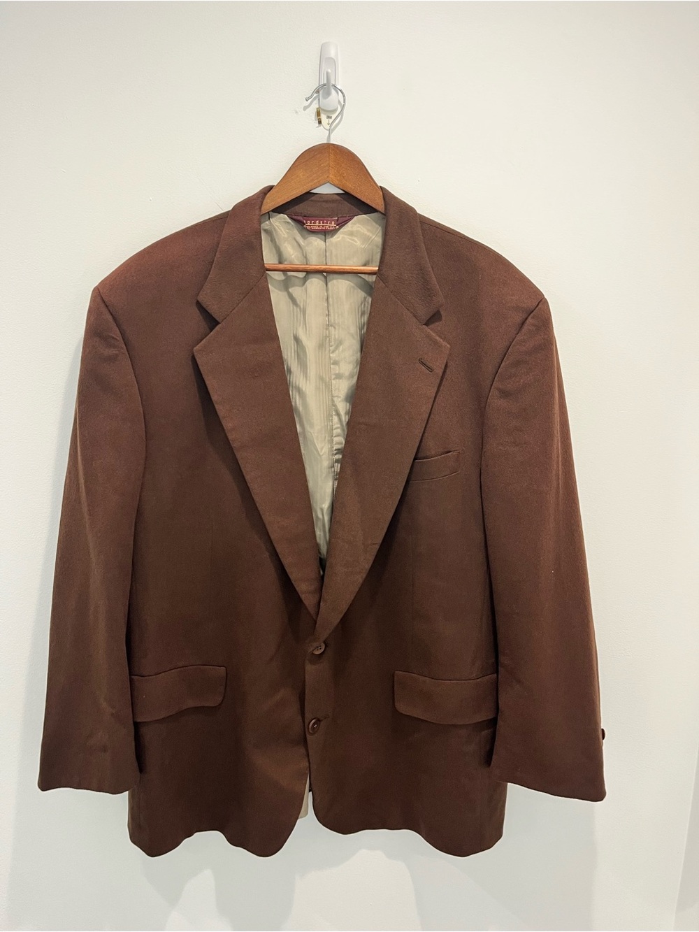 LORO PIANA 100% Cashmere Blazer Brown Double-Breasted Sports Coat